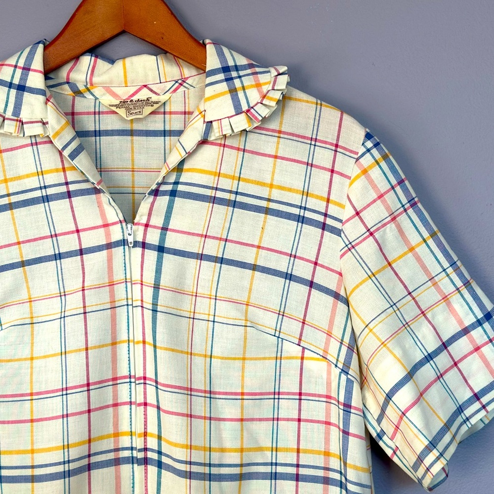 Vintage Plaid Sears Zip & Dash Dress